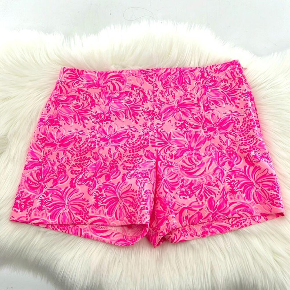 Lilly Pulitzer Fola Short - Pink Blossom Foxy Llama 5" - 4 - New without tags